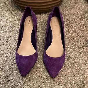 Aldo, purple suede heels